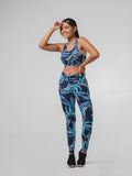 Yoga Clothes | Floral Yoga Outfit | BSA - Bianca Floral Blue Yoga Outfit Set